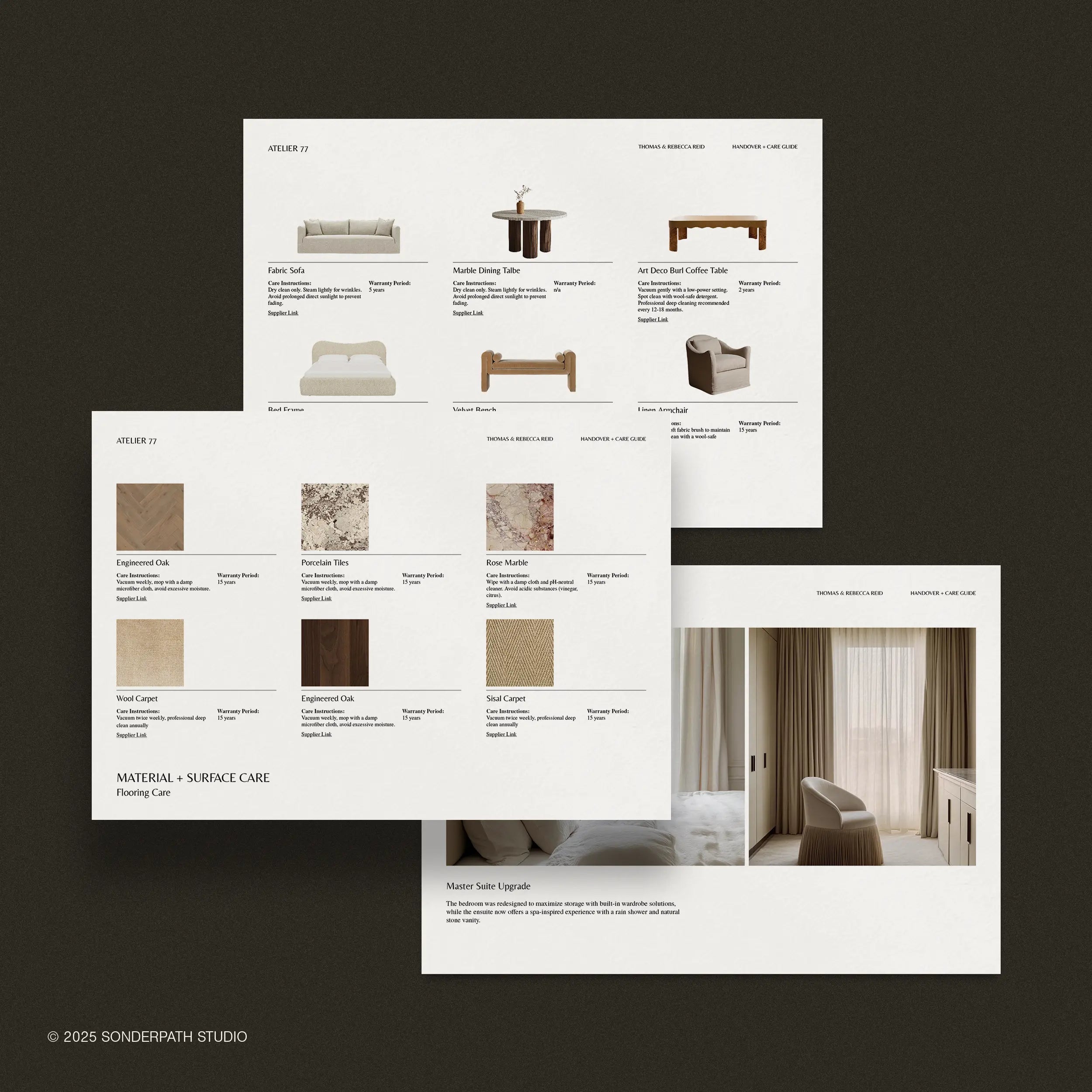 Atelier 77 | Client Handover and Care Guide Template