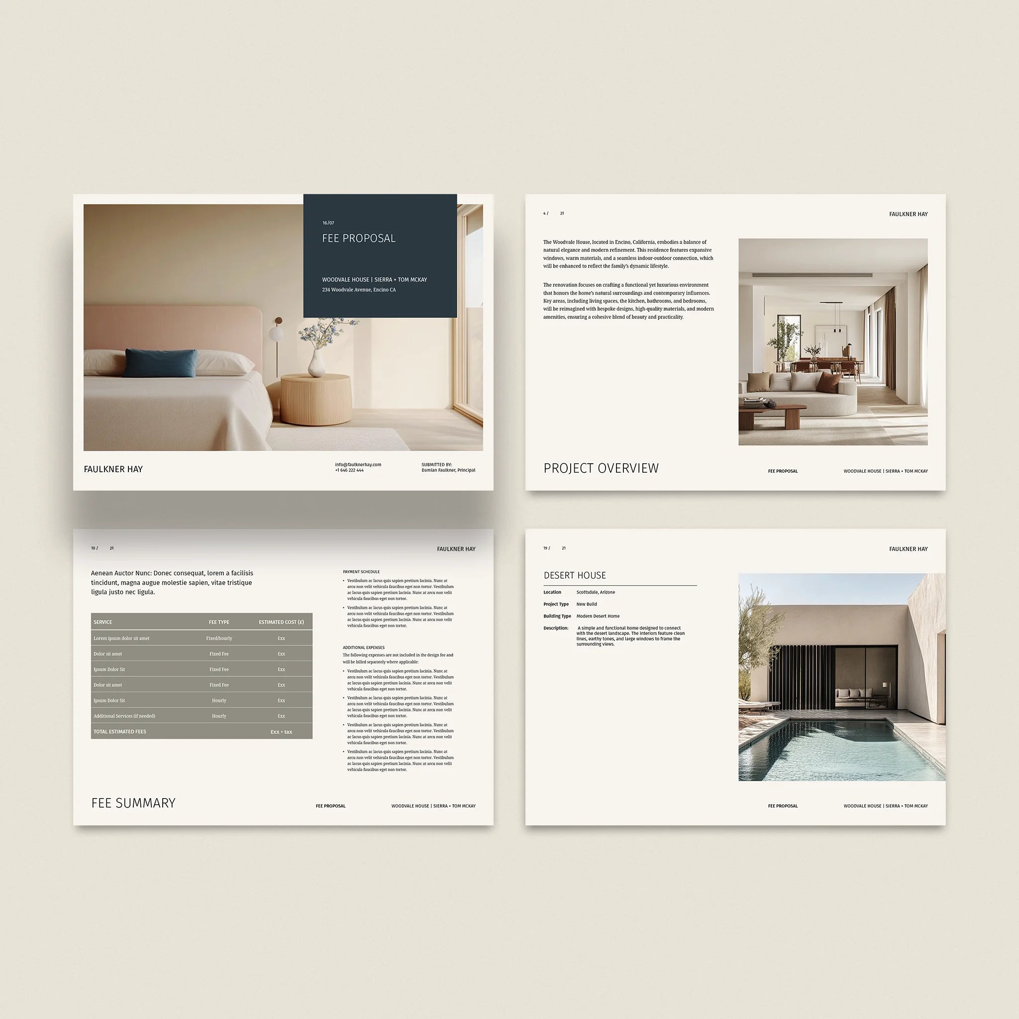 Faulkner Hay | Interior Design Fee Proposal Template