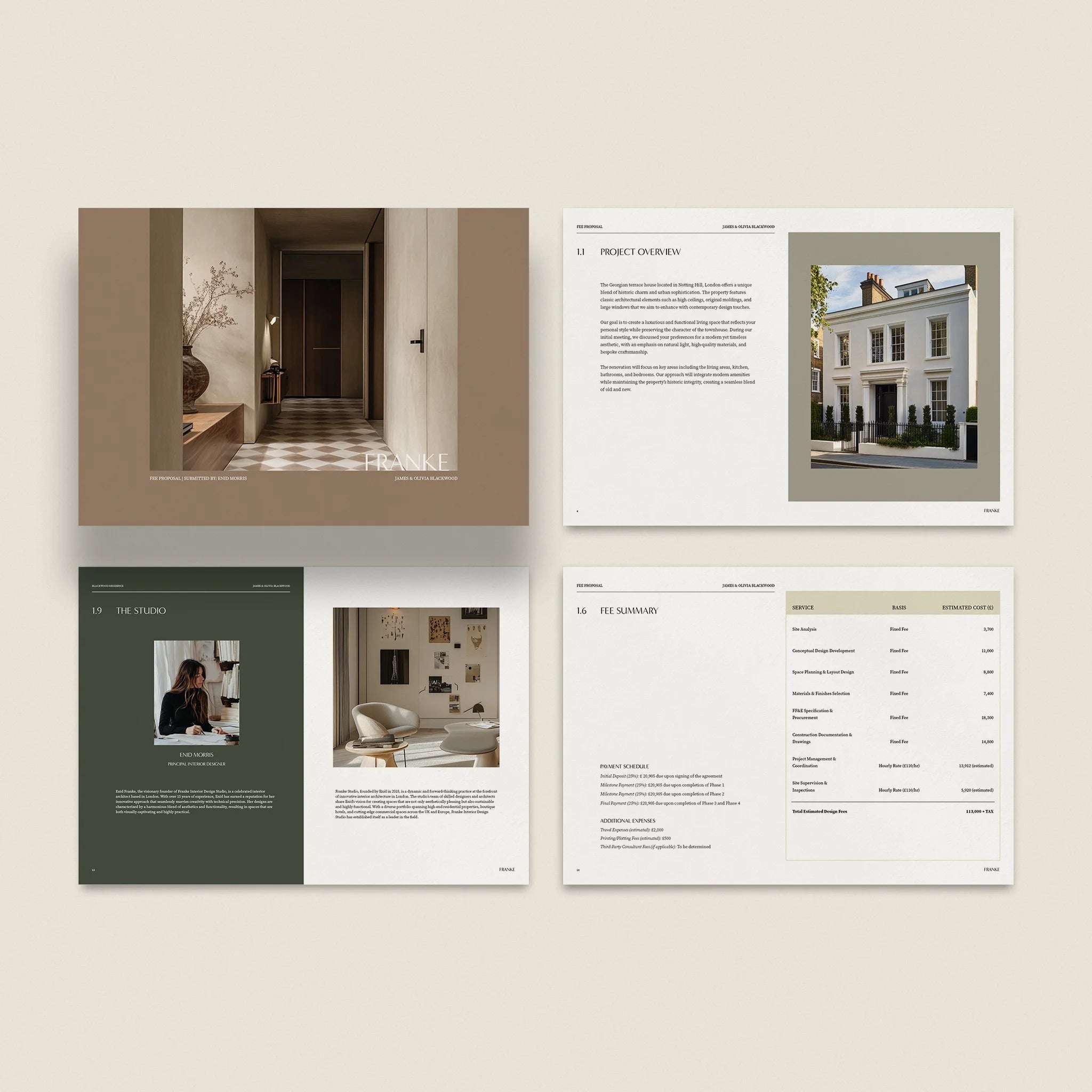 Franke | Interior Design Fee Proposal
