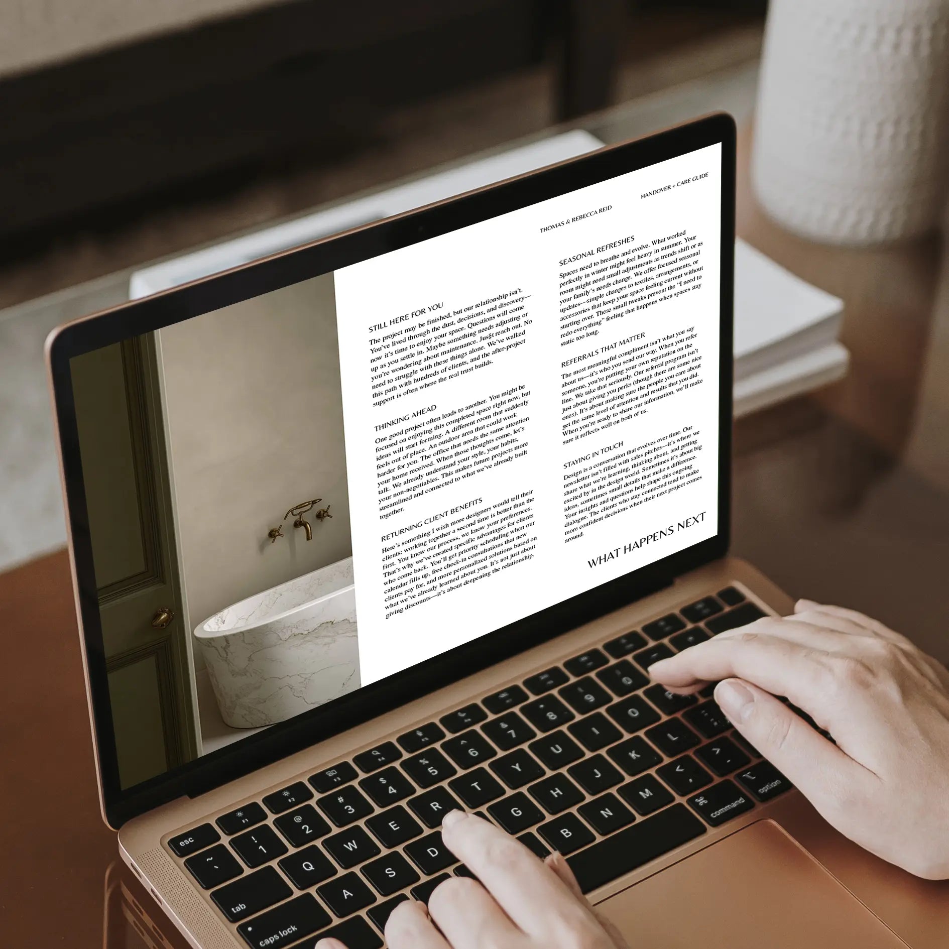 Atelier 77 | Client Handover and Care Guide Template
