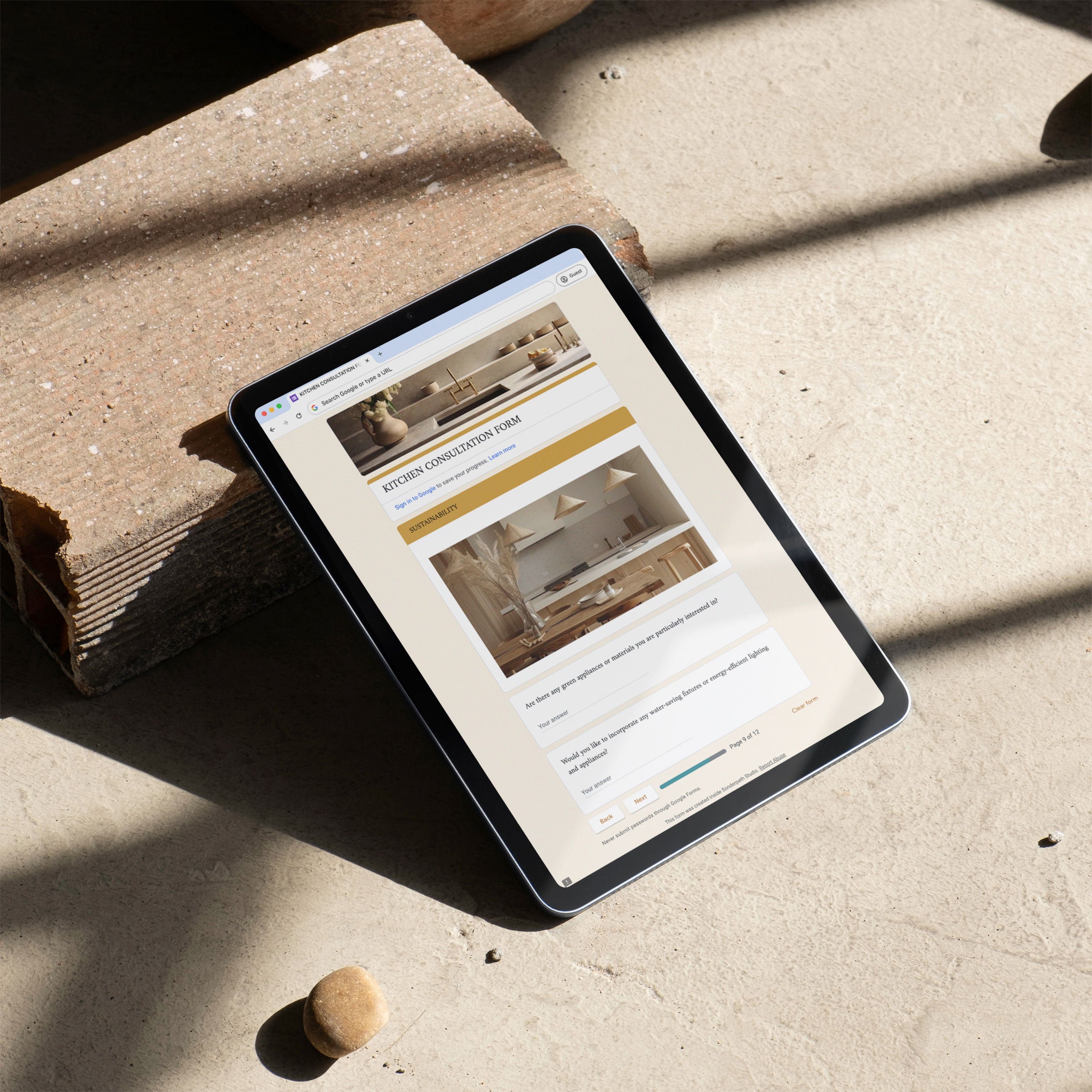 Kitchen Questionnaire for Interior Designers
