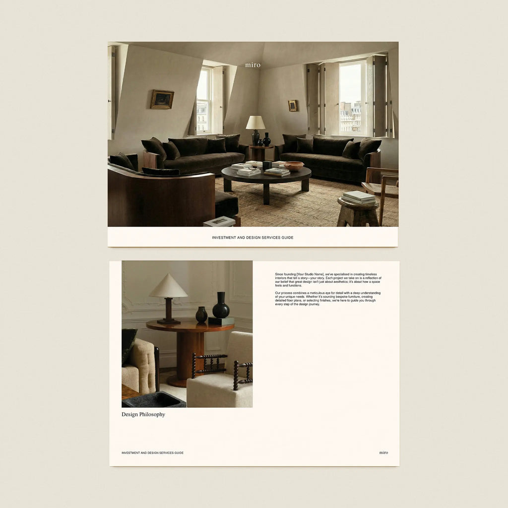 Interior Design Investment Guide Template | Sonderpath Studio