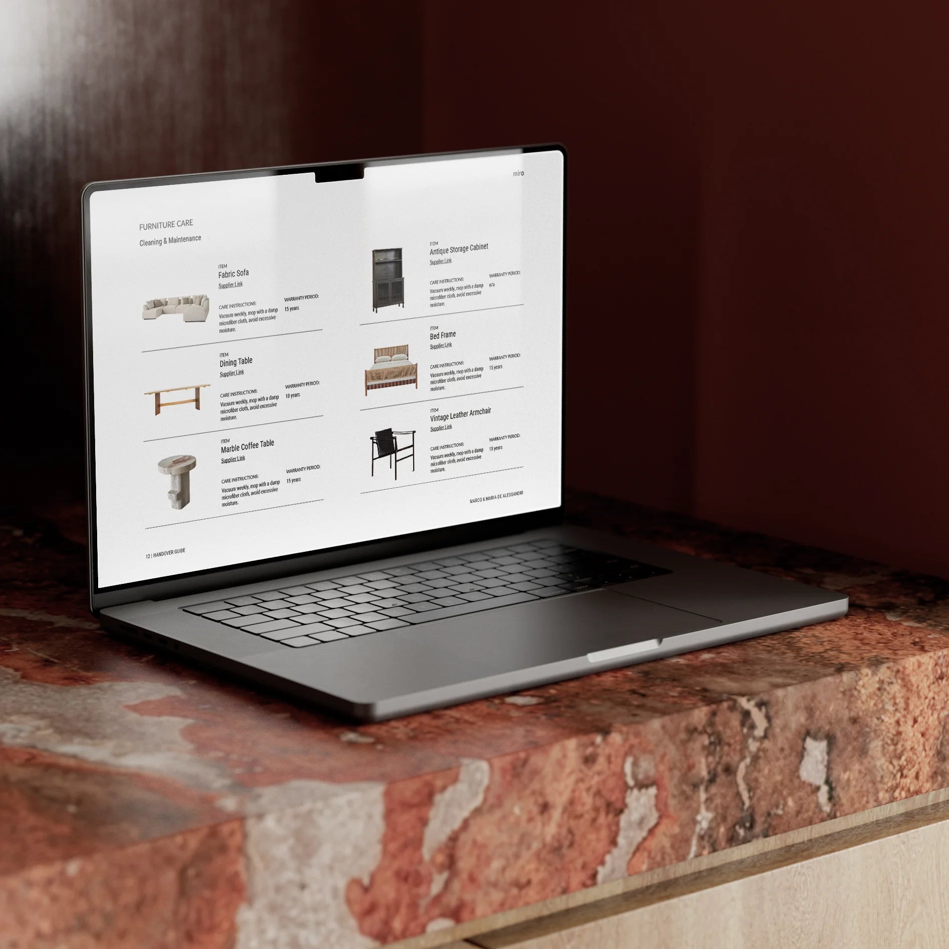 Miro | Client Handover and Care Guide Template