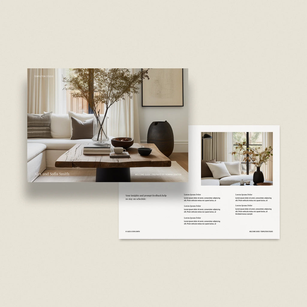 Interior Design Welcome Guide Template | Sonderpath Studio