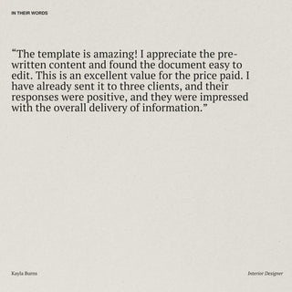 Bianchi | Client Handover and Care Guide Template