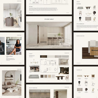 Layout of Interior Design Presentation Template, Modern and Minimalist