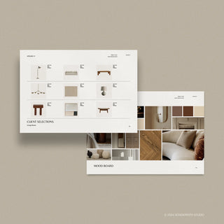 client selections and mood board template