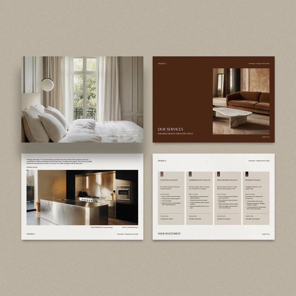 Atelier 77 | Investment and Design Services Guide Template – Sonderpath ...