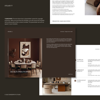 Atelier 77 | Investment and Design Services Guide Template