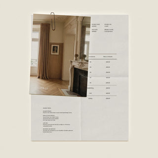 interior design invoice showing price estimates and rates for a interior design project.