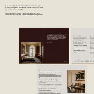 Atelier 77 | Investment and Design Services Guide Template