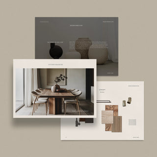 wabi sabi style design presentation template for interior designers