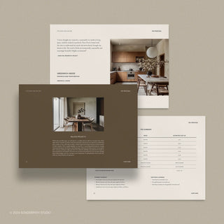 Bianchi | Interior Design 3-in-1 Template Bundle: Fee Proposal, Design Presentation, and FFE Schedule