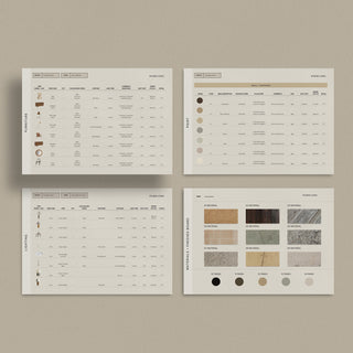 Bowden | Interior Design FF+E Schedule Template