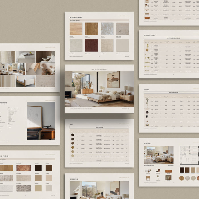Norwood | Interior Design FF+E Schedule Template – Sonderpath Studio