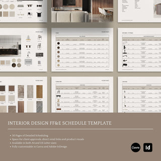 Arlo | Interior Design Duo Template Bundle - Design Presentation and FF&E Schedule
