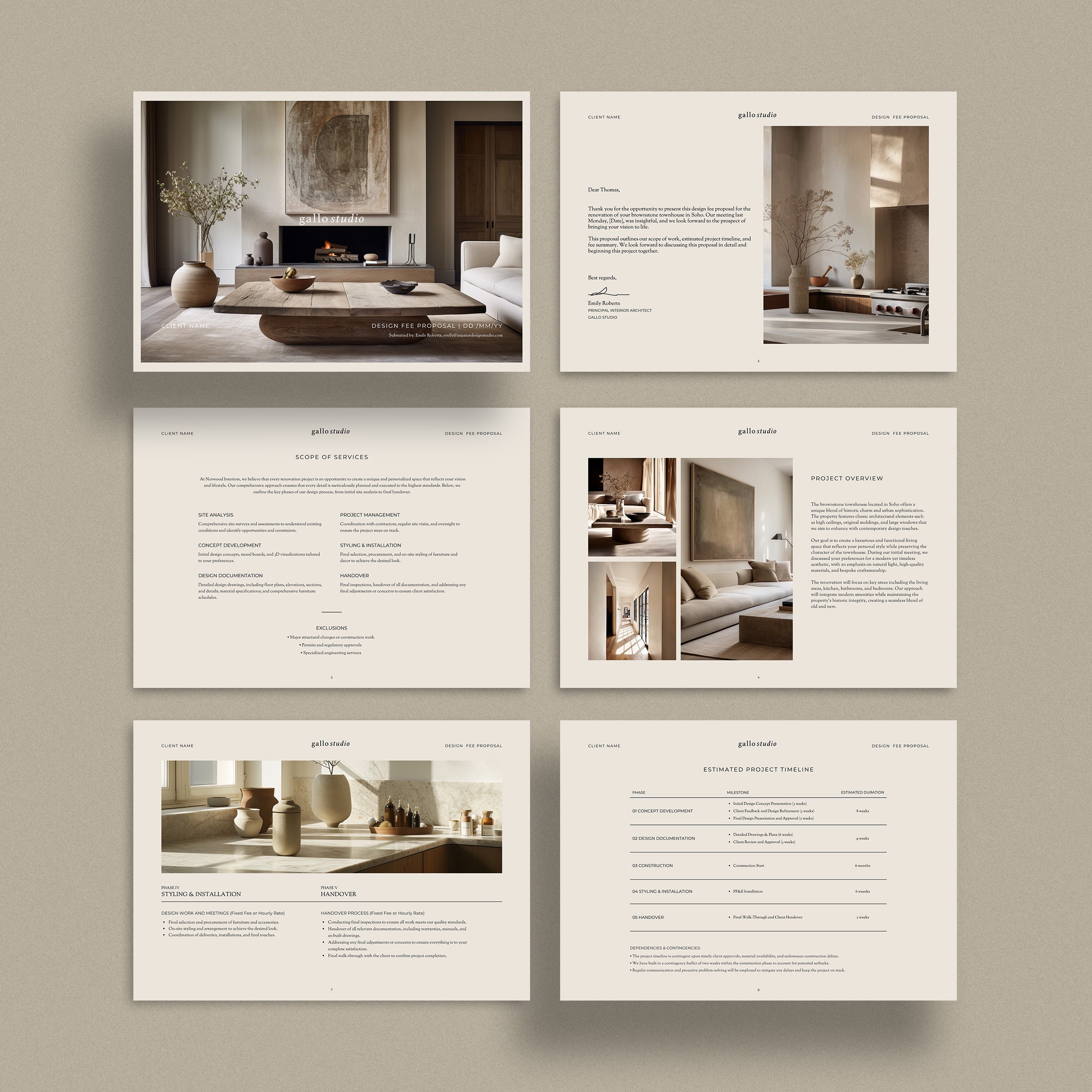 Gallo | Interior Design 3-in-1 Template Bundle - Design Presentation ...