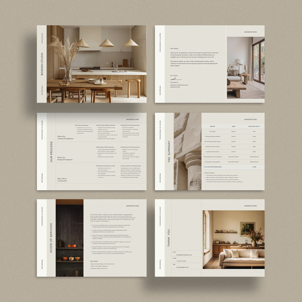 Bowden | Interior Design Fee Proposal Template – Sonderpath Studio