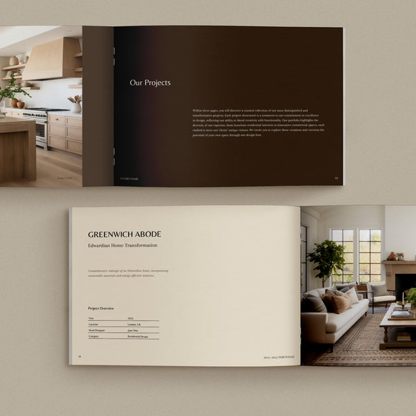Interior Design Portfolio Design Layout Minimalist Portfolio Template