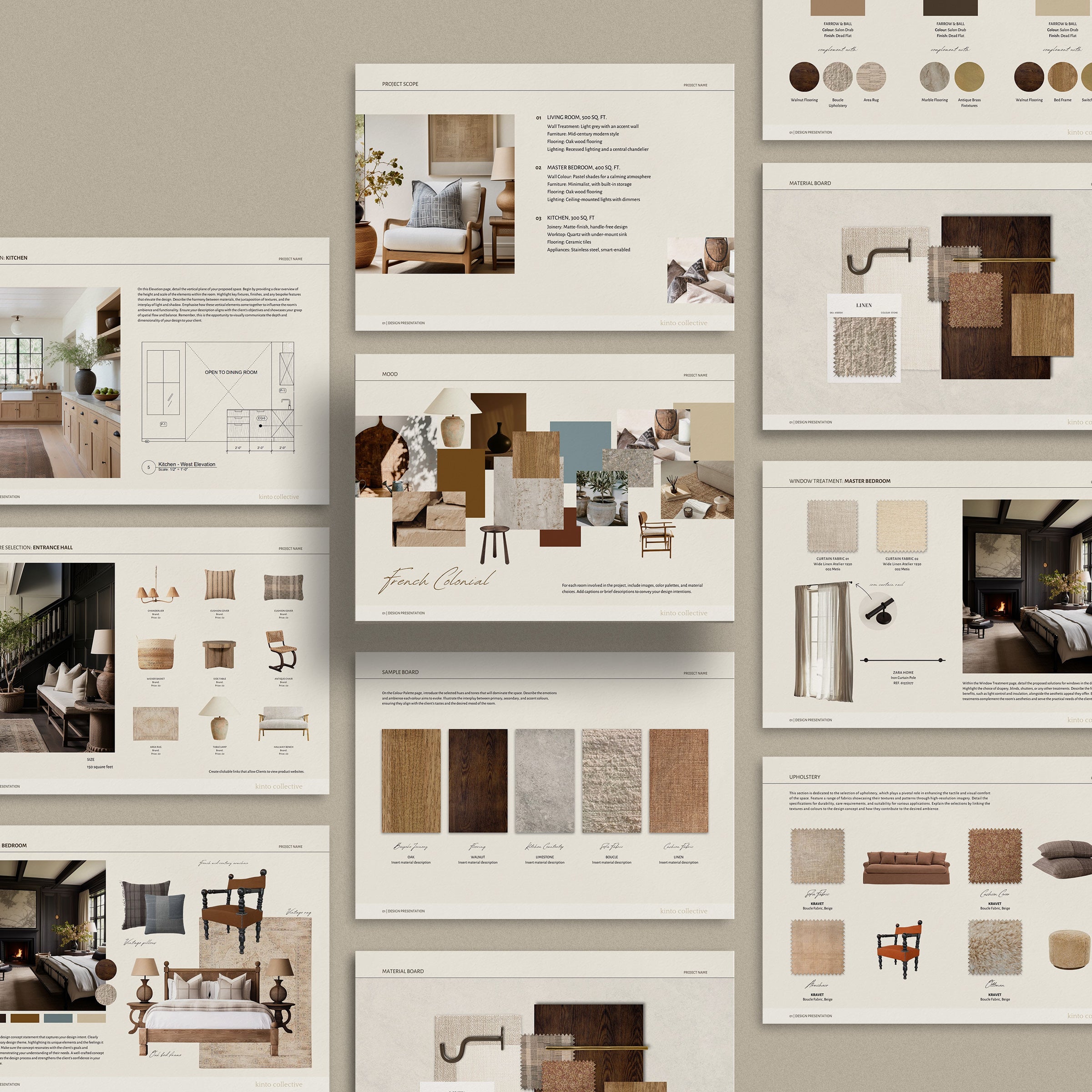 Kinto | Interior Design 3-in-1 Template Bundle - Design Presentation ...