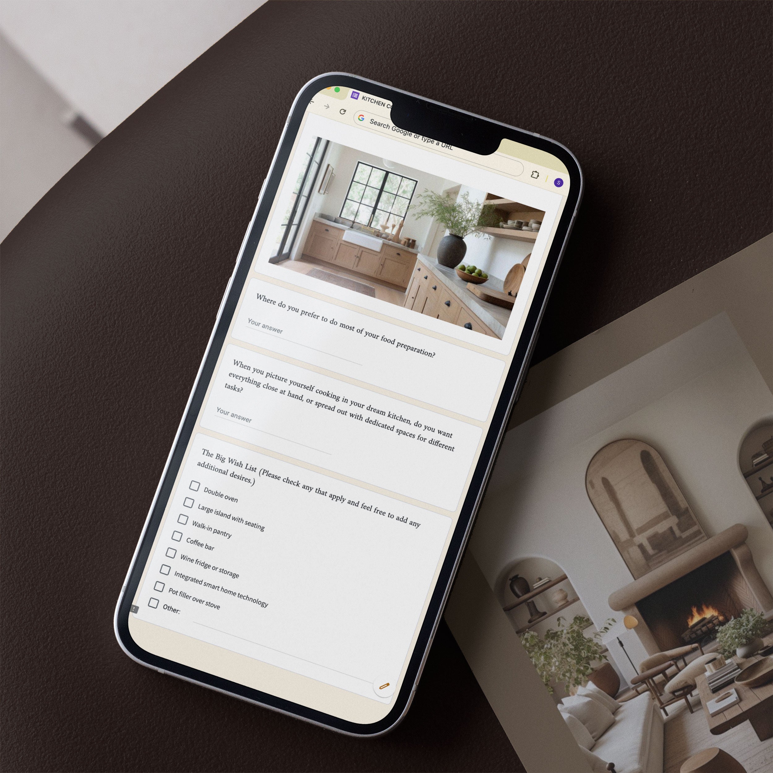 Kitchen Questionnaire for Interior Designers