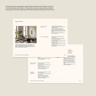 Miro | Interior Design Fee Proposal Template