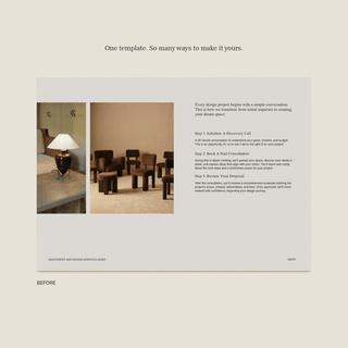 Miro | Investment and Design Services Guide Template
