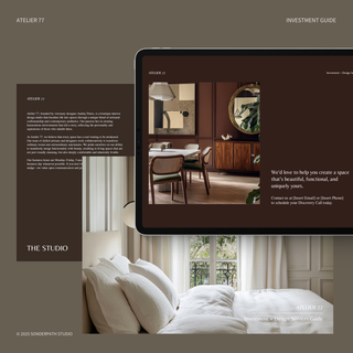 Atelier 77 | Investment and Design Services Guide Template