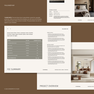 Faulkner Hay | Interior Design Fee Proposal Template